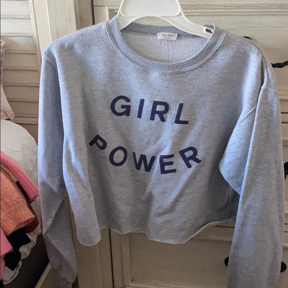GIRL POWER crop sweatshirt
